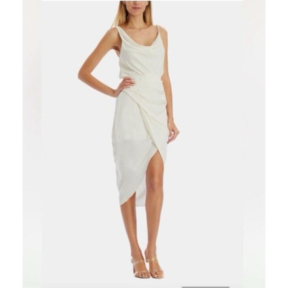 DO + BE Ivory Pearl Strap M Medium Silky Dress NEW NWT
